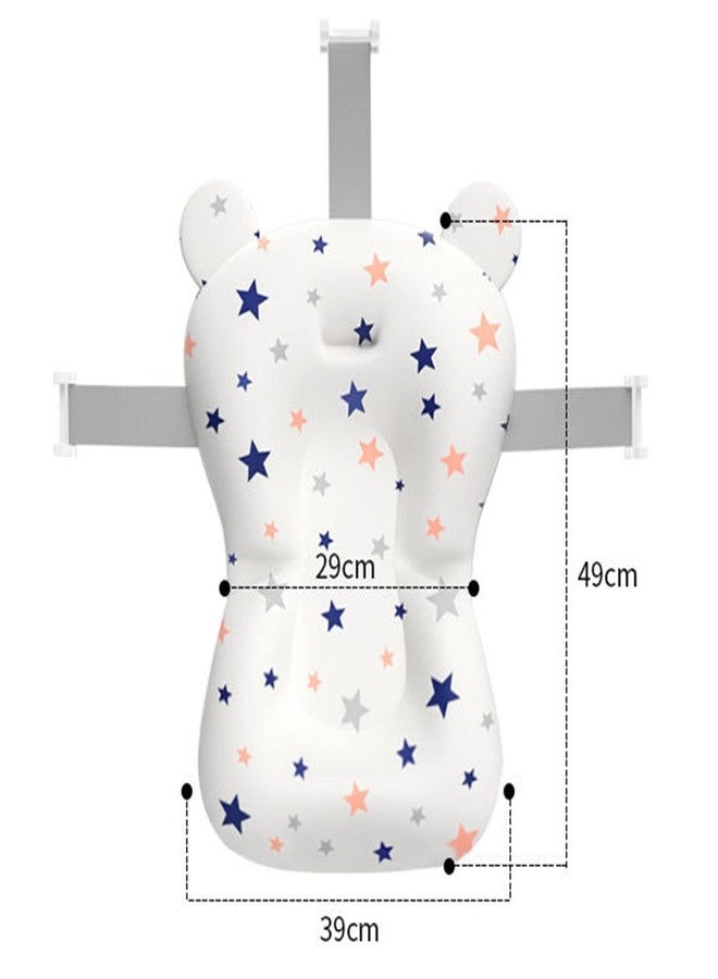 Segutage Baby Bath Suspension Prevent Slip Pad, Soft Quick Dry Lightweight Baby Bath Cushion Pad, Newborn Bathtub Mat Infant Bath Supporter Nonslip Floating Bathing Tub Seat for Assisted Sitting (White) - Image 3